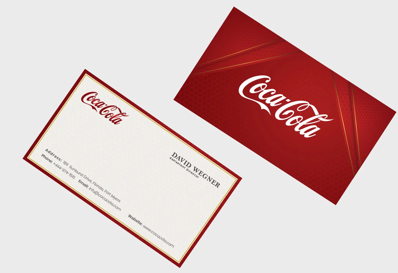 Go Up AE - Coca Cola Stationary Design