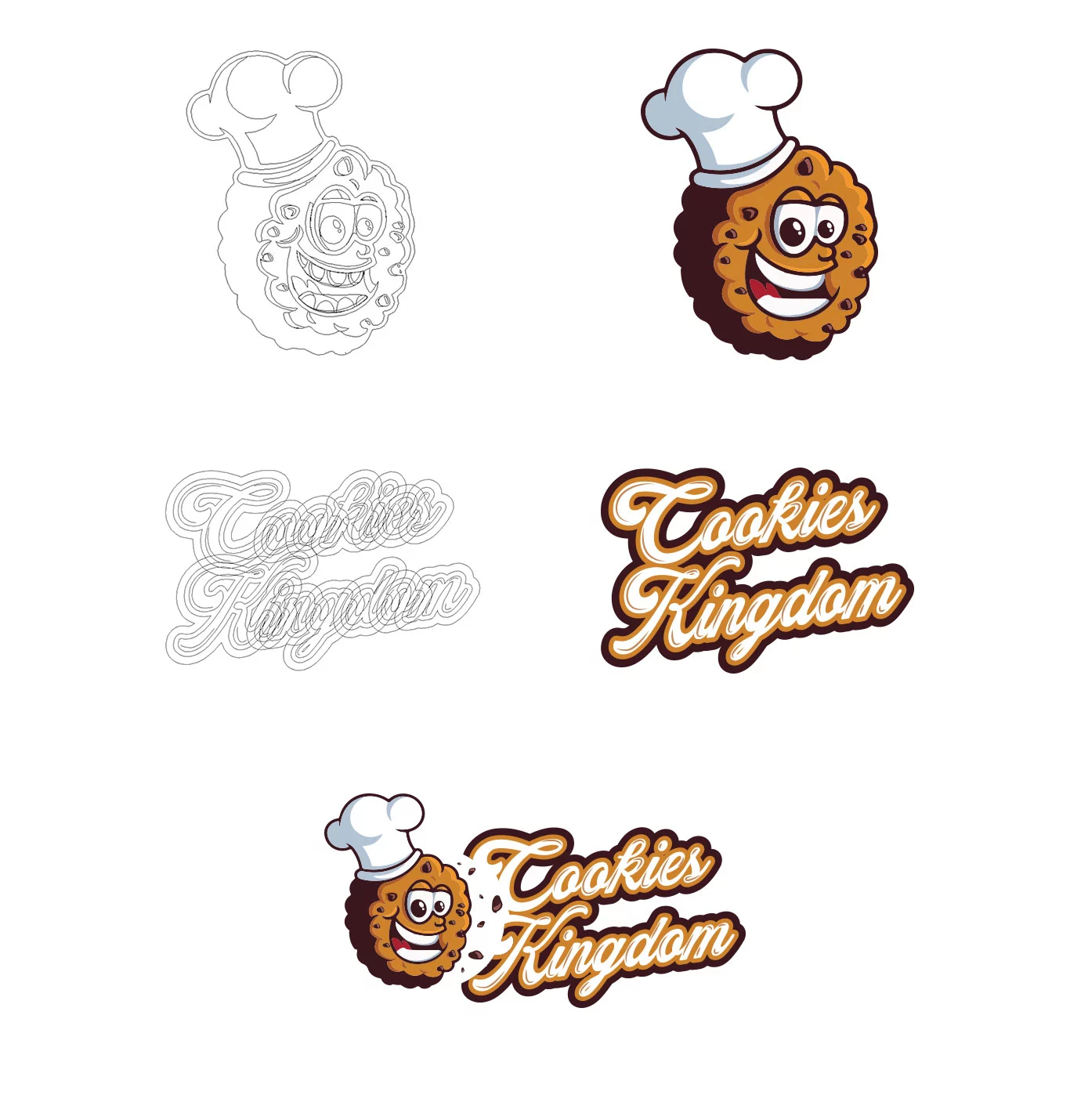 Go Up AE - Cookies Kingdom Logo Design Concepts