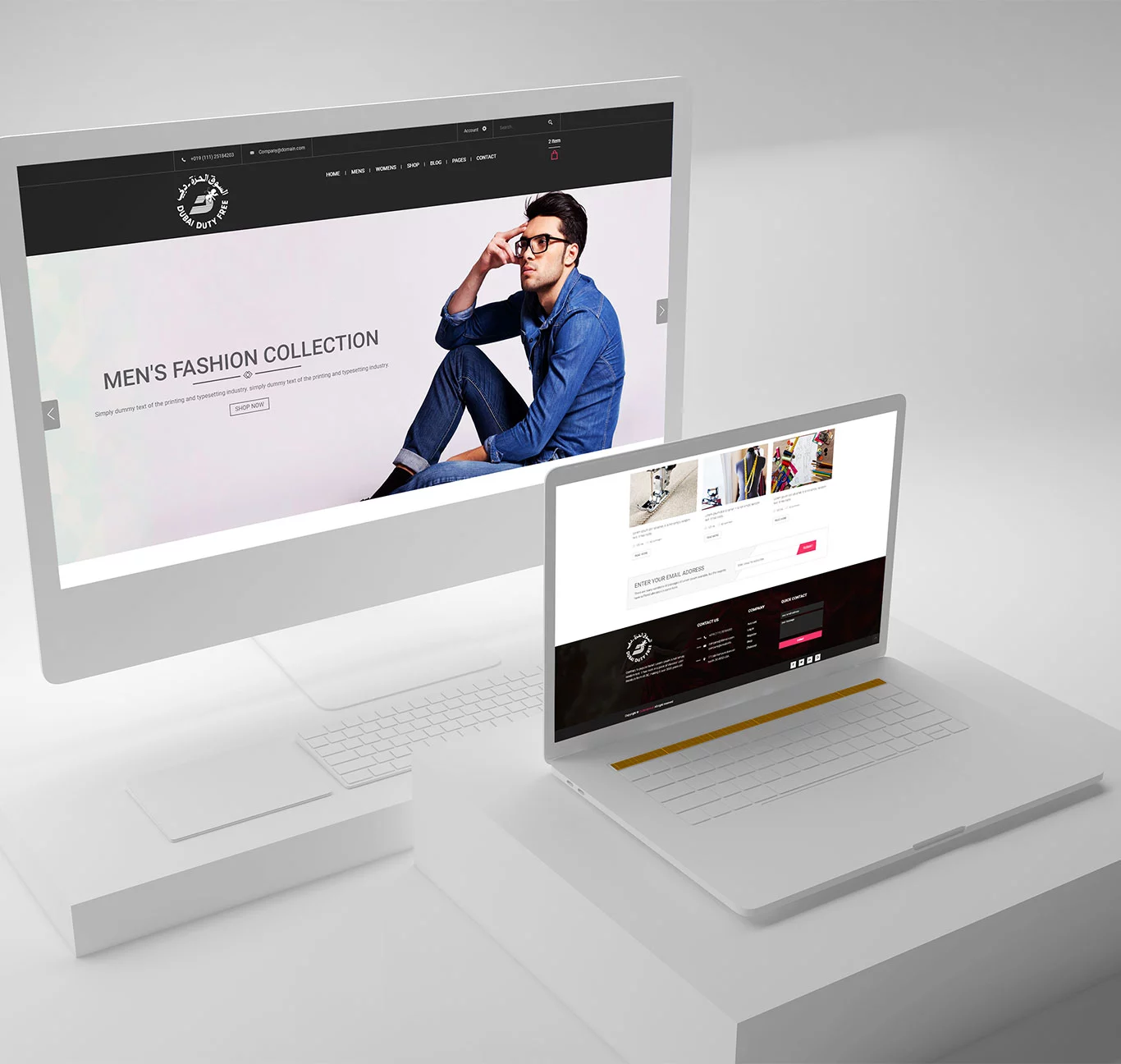 Go Up AE - Duty Free Website Mockup