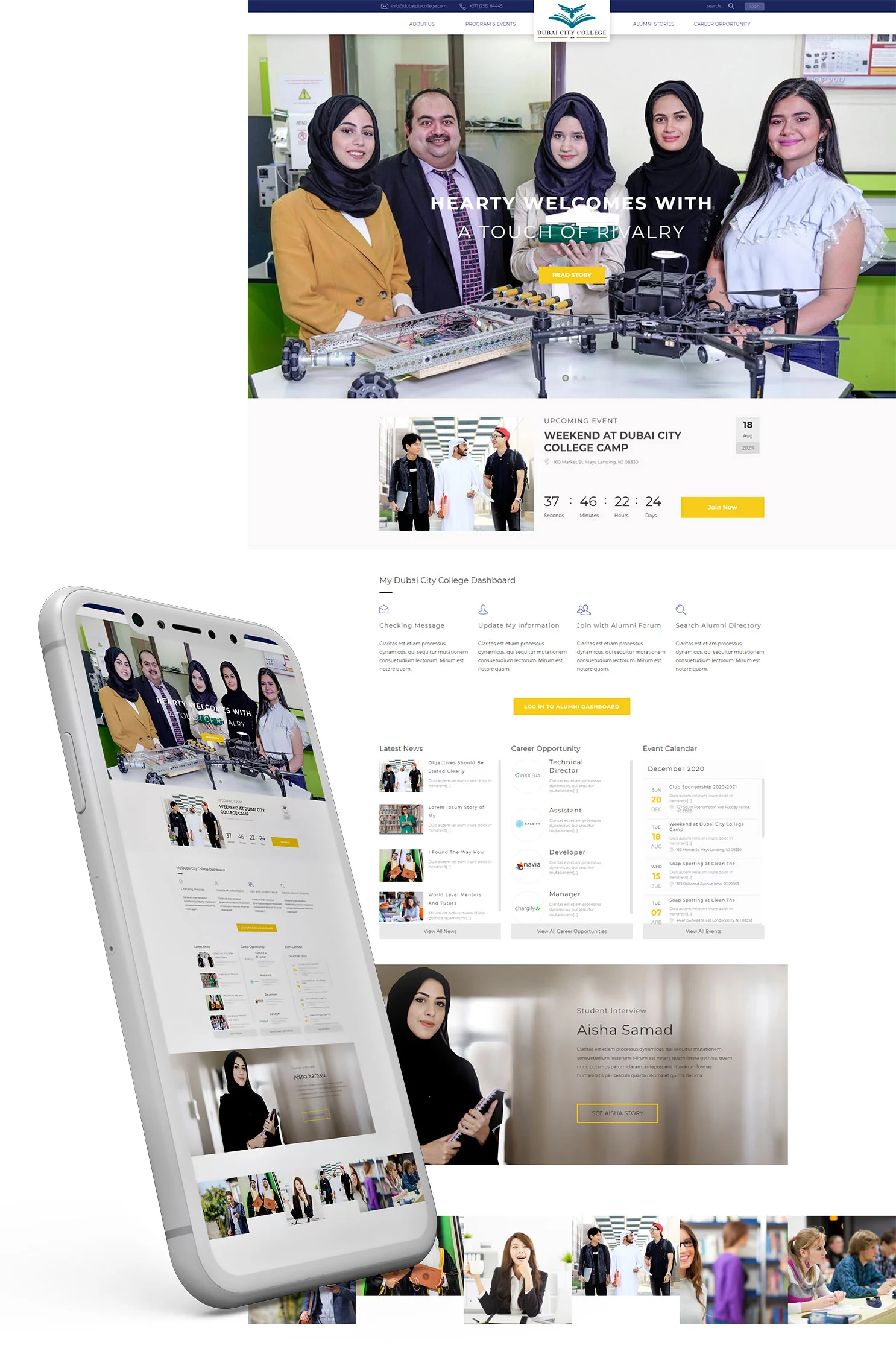 Go Up AE - Dubai City College Mockup