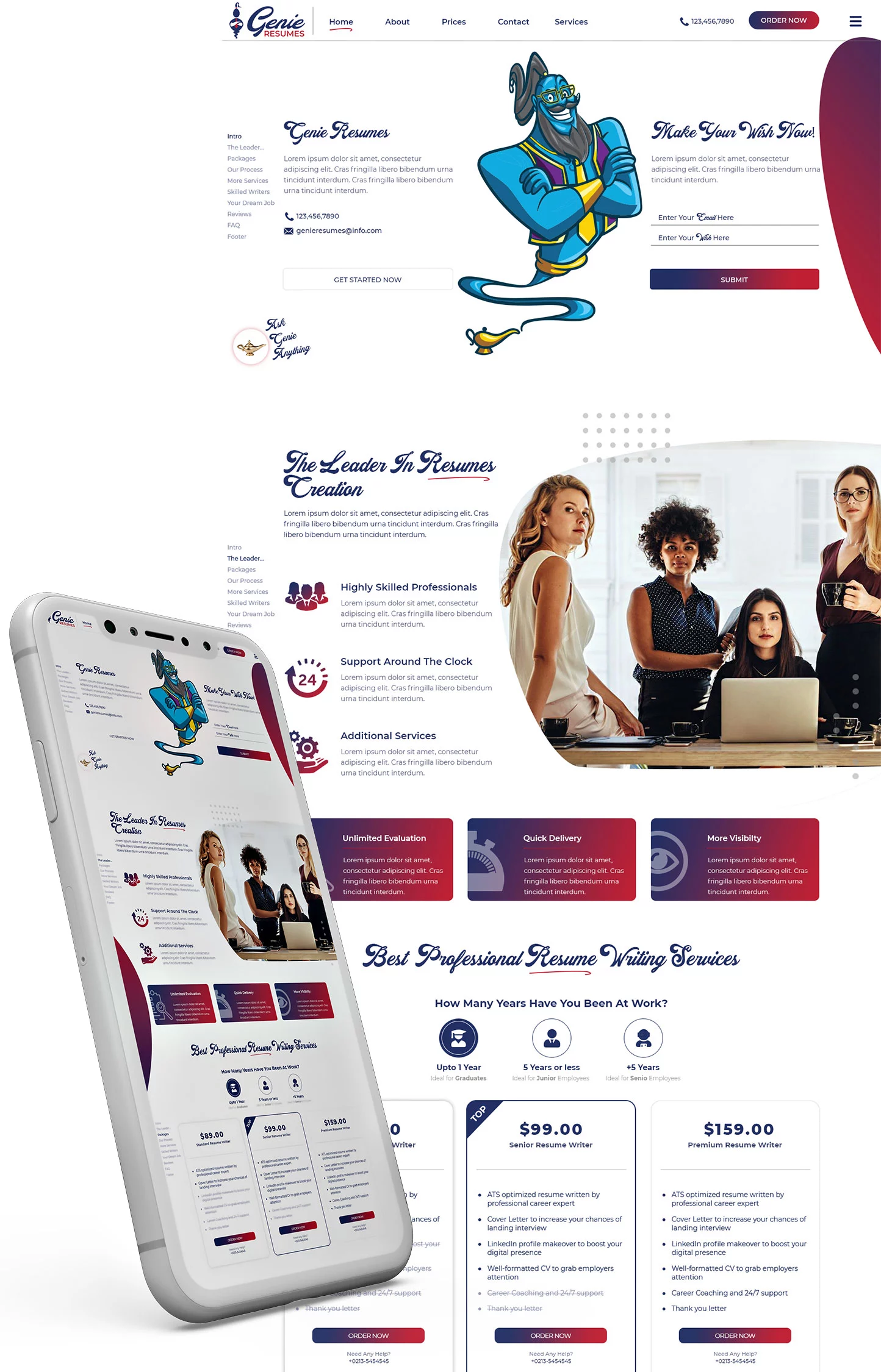 Go Up AE - Genie Resumes Mockup